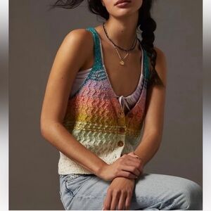 Pilcro Samaloma Multicolor Tank Sweater Vest sz M